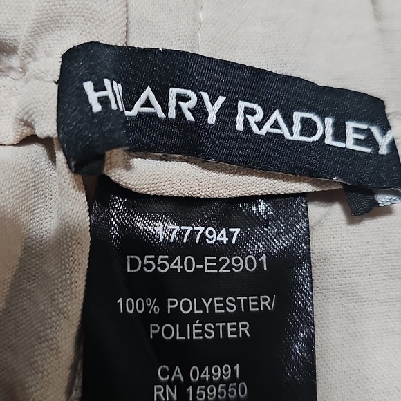 Hillary Radley Wide Leg Oatmeal Cream Pants Size XXL New - Picture 3 of 5